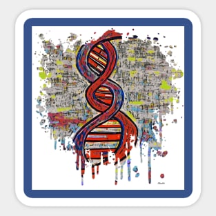 DNA Color Burst Sticker